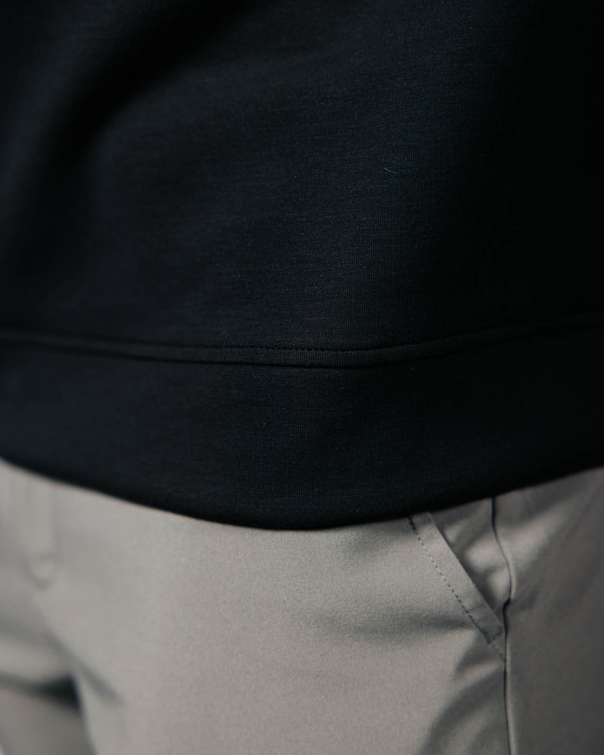 Men's Black Golf Crew Neck