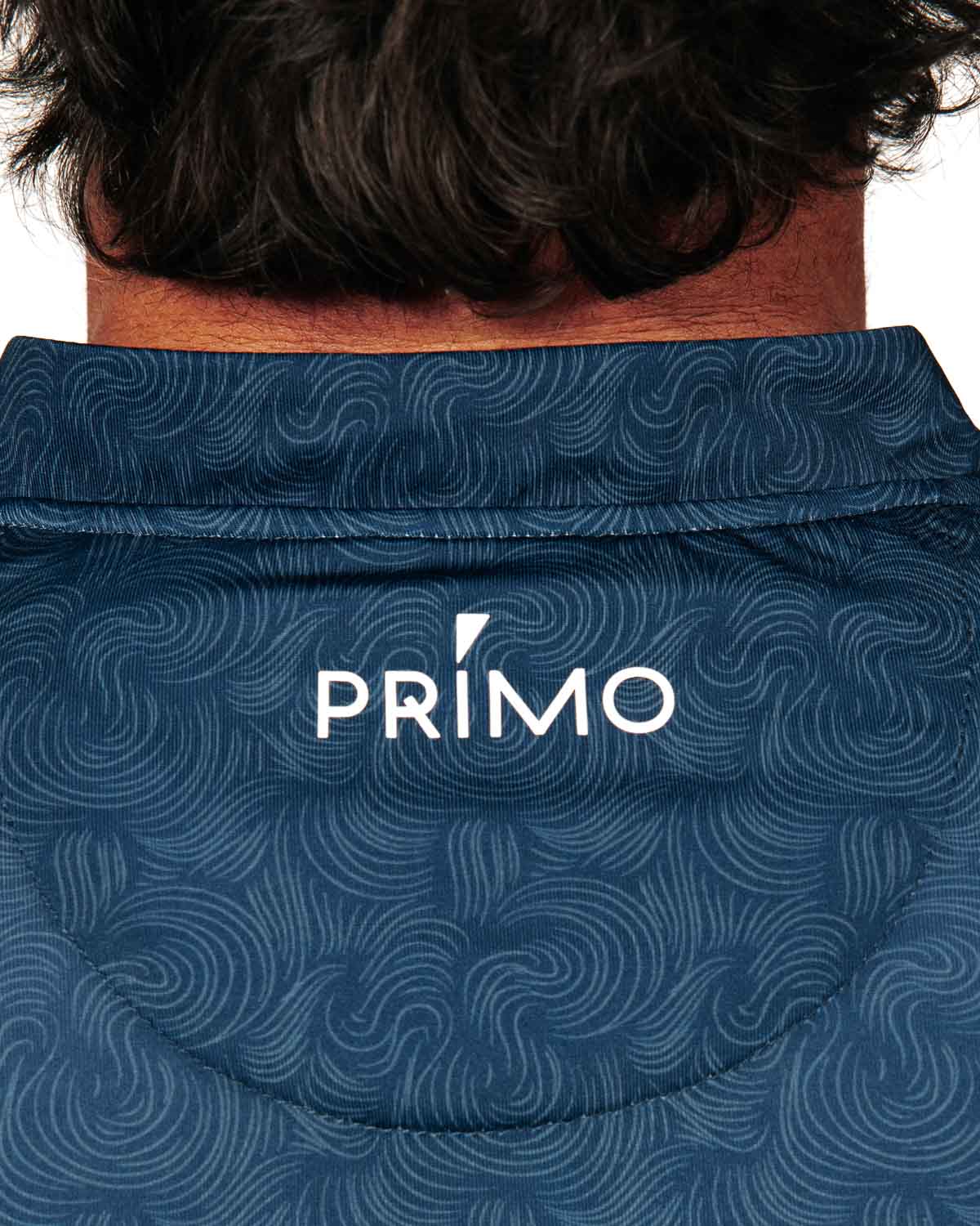 Navy Swirl Blade Polo