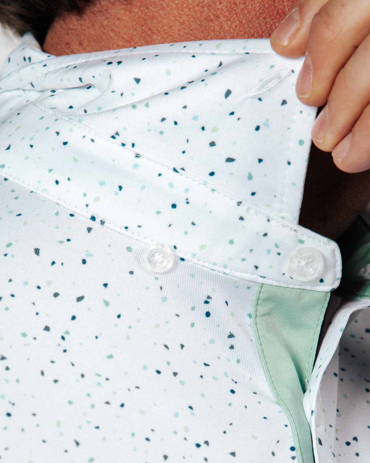 Teal Confetti Classic Polo